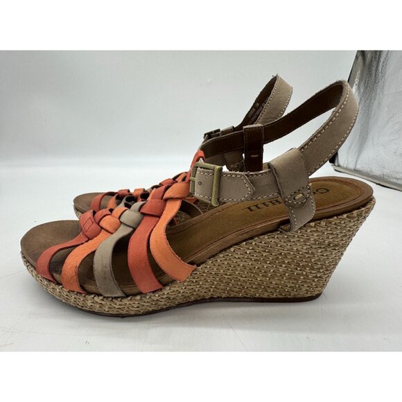 Cobb Hill by New Balance Womens Strappy Sandals 10M Orange Wedge Slingback Y2K - Picture 7 of 12